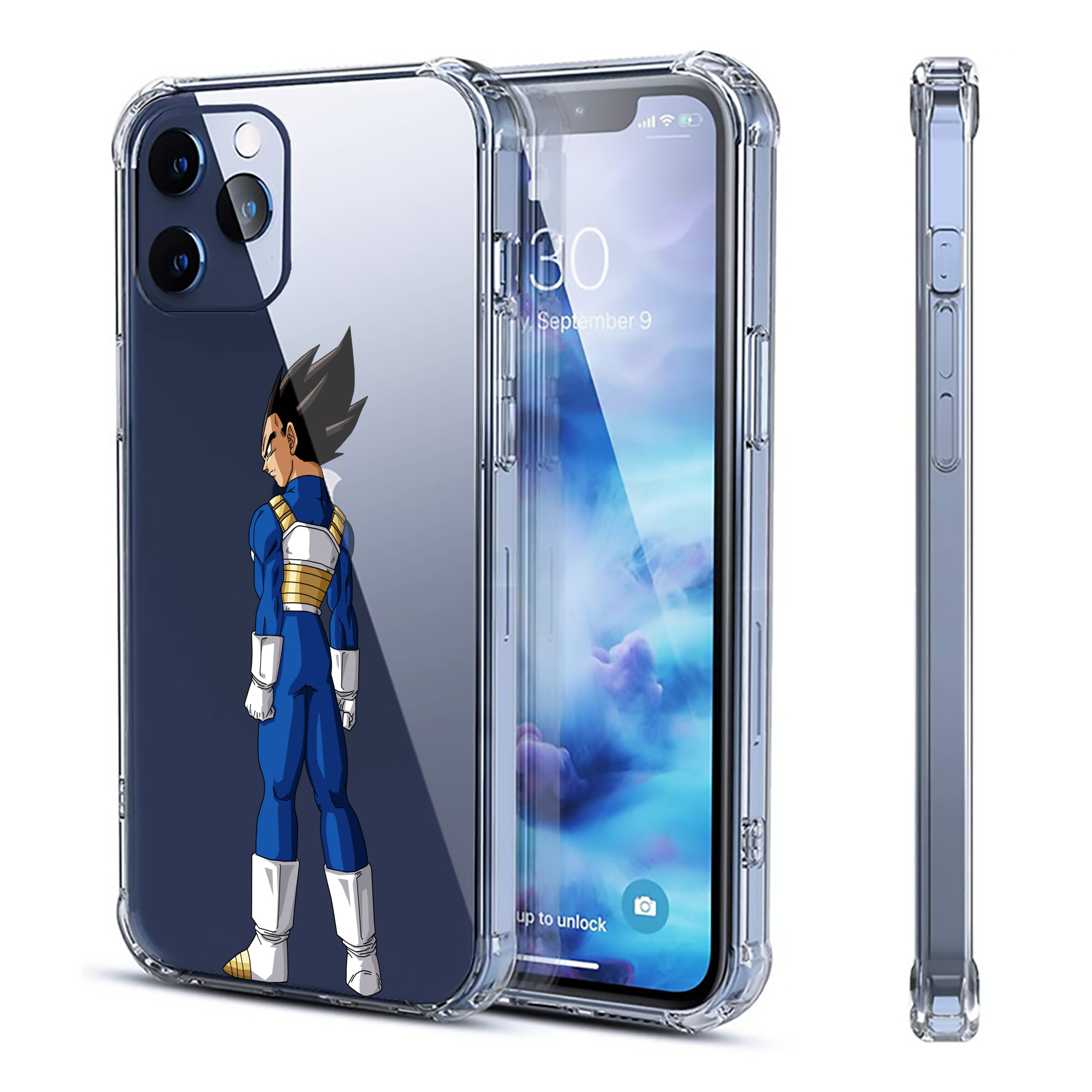 （画像用） ドラゴンボール ベジータ四世（Bejīta Yonsei）DRAGON BALL Vegeta IV 【iPhone 12シリーズ対応】透明スマホケース（クリアソフトケース）